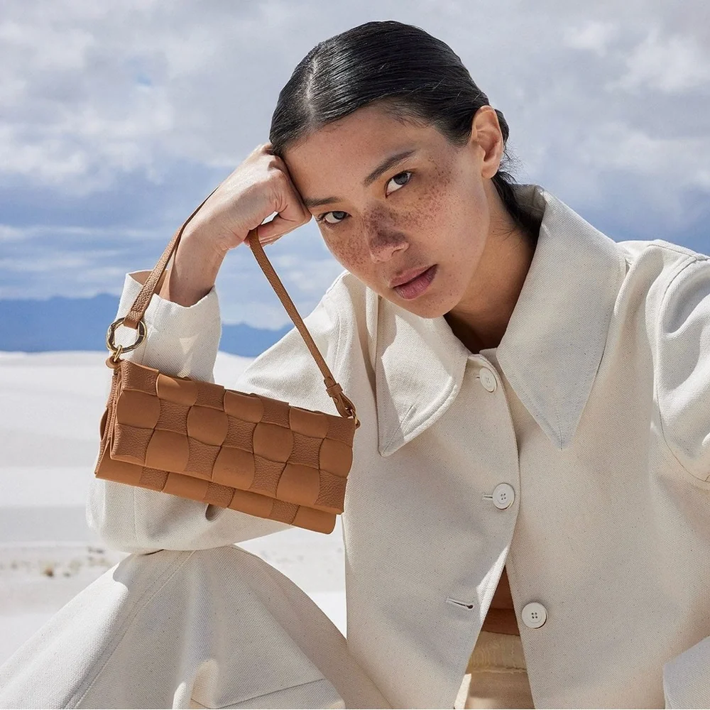 Polene Neiti Clutch Bag in Camel - Picture 8 of 16